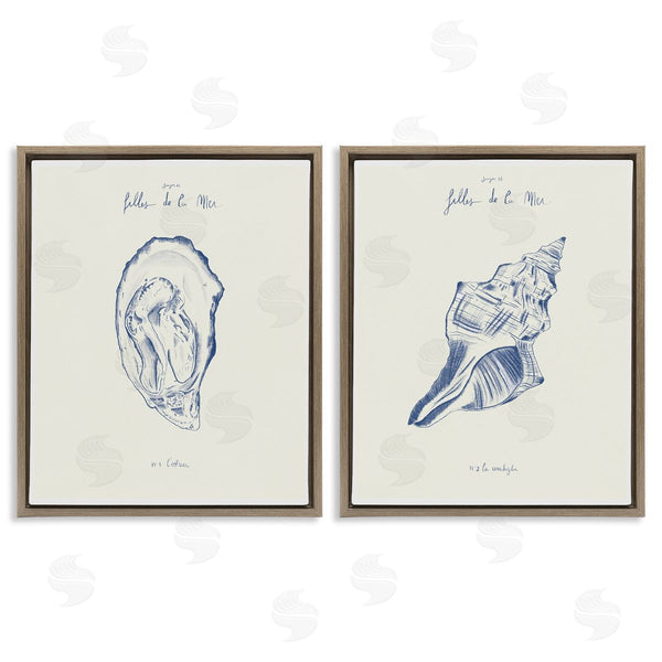 Stupell Industries 1x | Oyster & Conch With French Words