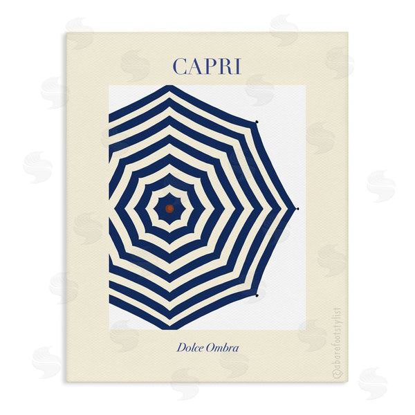 stupell industries A Barefoot Stylist | Capri Striped Umbrella