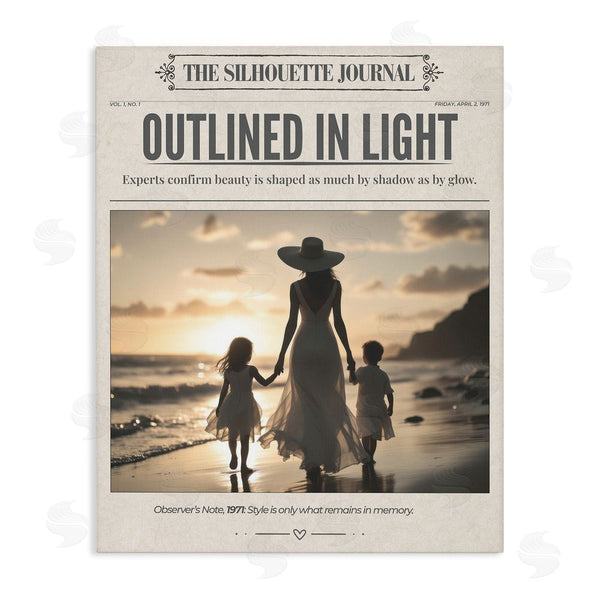 stupell industries A Barefoot Stylist | Outlined In Light Newspaper