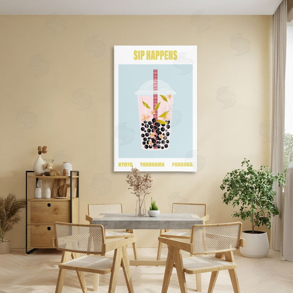 Stupell Industries A Barefoot Stylist | Sip Happens Boba Tea Wall Art
