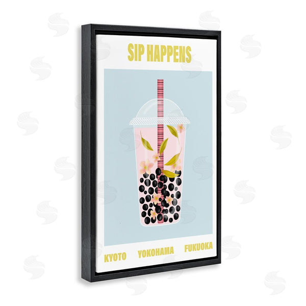 Stupell Industries A Barefoot Stylist | Sip Happens Boba Tea Wall Art