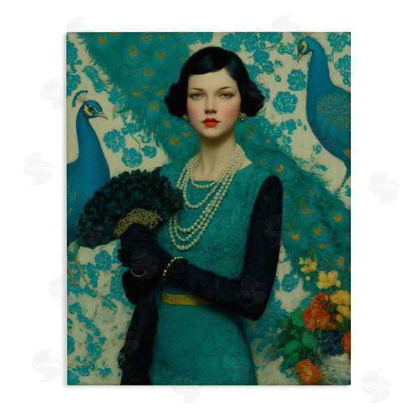 stupell industries A Barefoot Stylist | Vintage Peacock Poise