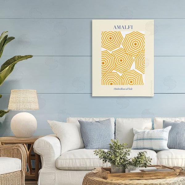 Stupell Industries A Barefoot Stylist | Yellow Amalfi Umbrellas