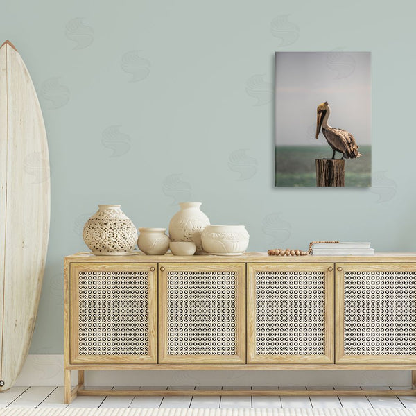 Stupell Industries Aaron Matheson | Nautical Landscape Pelican Wall Art