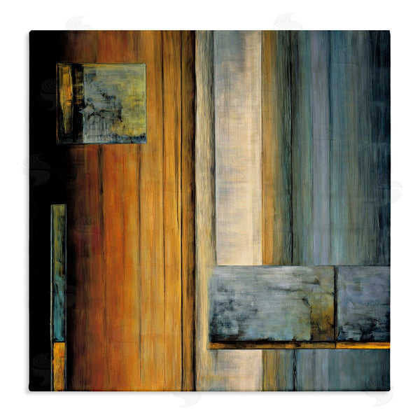 Stupell Industries Aaron Summers | Abstract Layered Rectangular Shapes Orange White Blue Wall Art