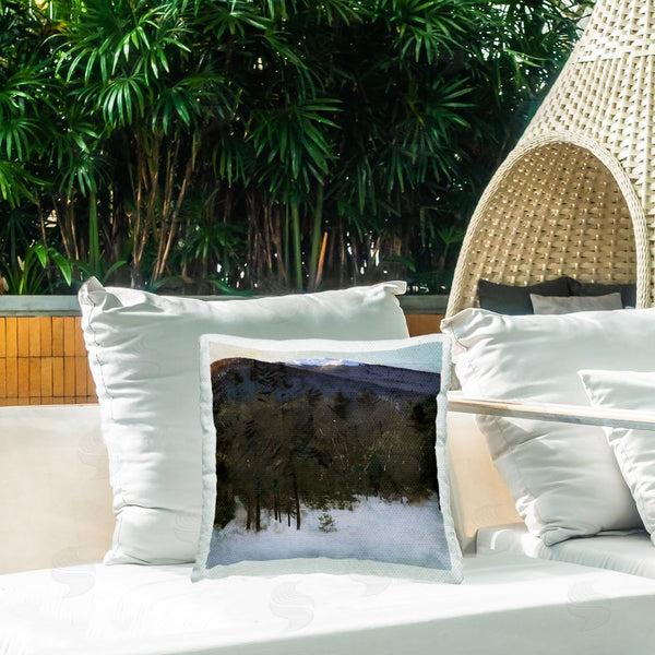 Stupell Industries Abbott Handerson Thayer | Scenic Snowy Forest Printed Throw Pillow