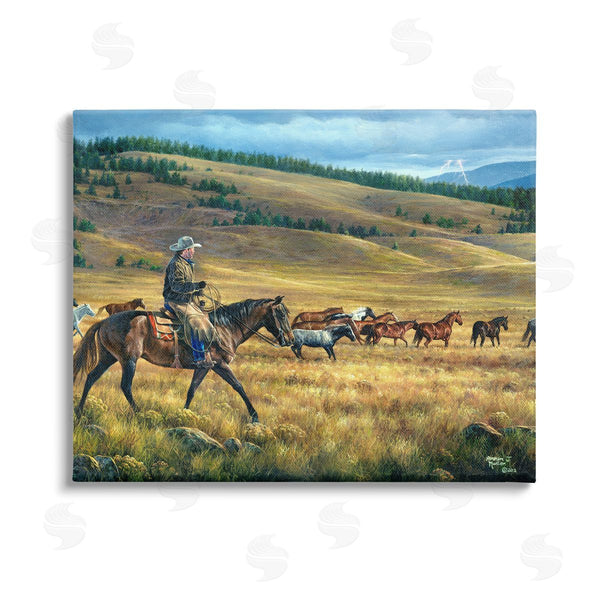 stupell industries Abraham Hunter | Equestrian Horse Landscape Wall Art