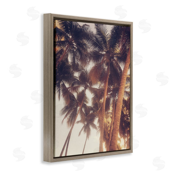 Stupell Industries Acosta | Sun Bleached Palm Tree Tops Vintage Summer Sky Wall Art