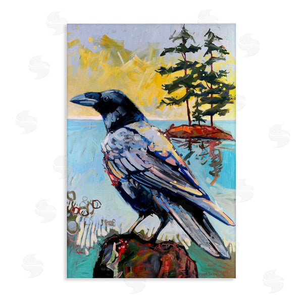 stupell industries Adam Swanson | Crow in Modern Landscape Wall Art