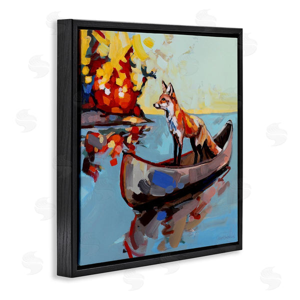Stupell Industries Adam Swanson | Fox's Voyage On Canoe Wall Art