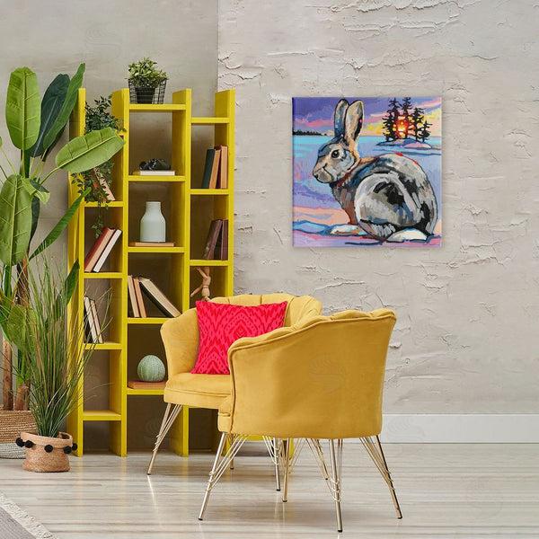 Stupell Industries Adam Swanson | Runaway Goliath Rabbit Wall Art
