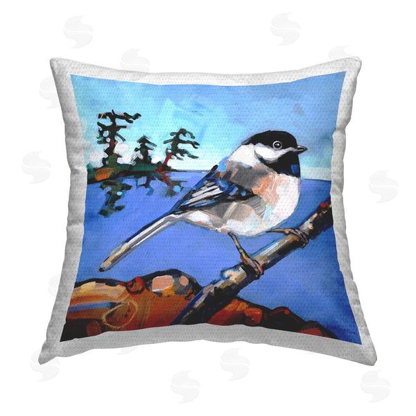 Stupell Industries Adam Swanson | Swallow Bird Perched Printed Throw Pillow