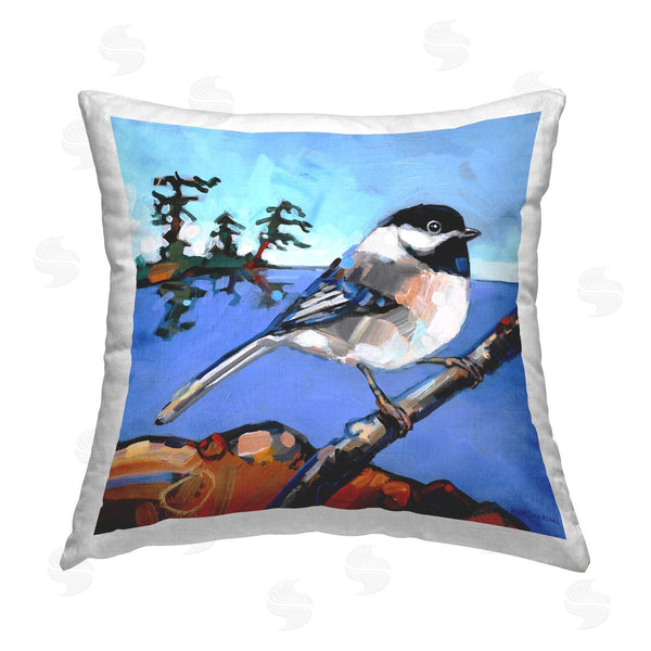 stupell industries Adam Swanson | Swallow Bird Perched Printed Throw Pillow