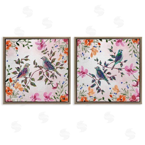 Stupell Industries Adonna Ebrahimi | Bird Pairs & Country Florals