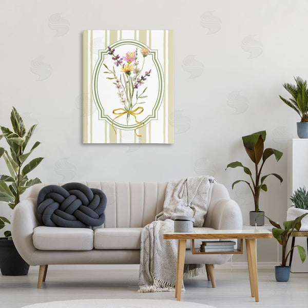 Stupell Industries Adonna Ebrahimi | Wildflowers Bouquet Classic Stripes Wall Art
