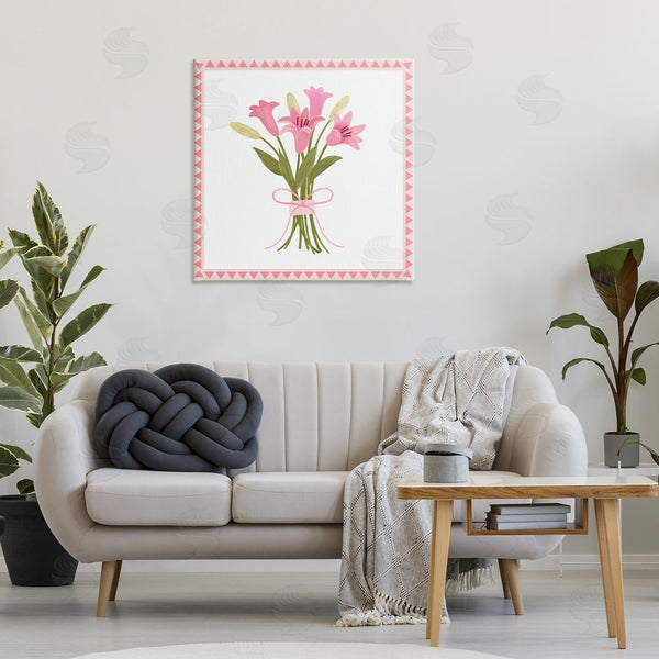 Stupell Industries Adrienne Morris | Pink Spring Lily Bouquet Wall Art