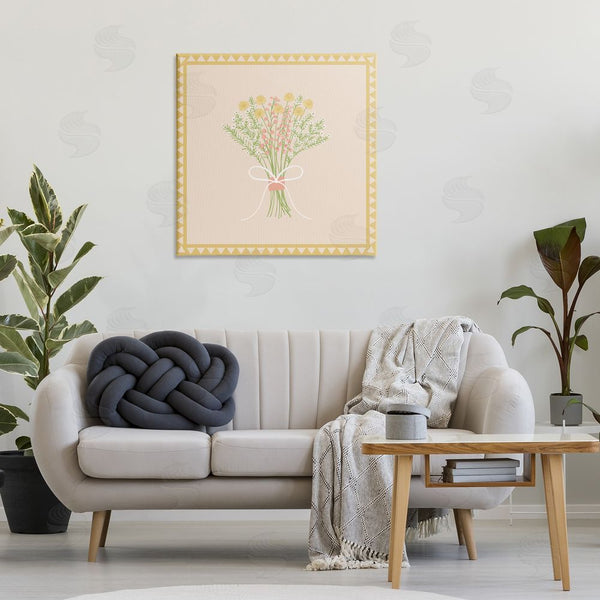 Stupell Industries Adrienne Morris | Yellow Bordered Spring Bouquet Wall Art