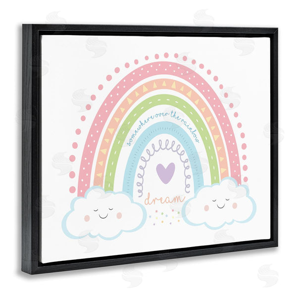Stupell Industries AE Design | Dream Over The Rainbow Smiley Face Clouds Wall Art
