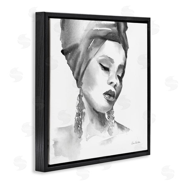 Stupell Industries Aimee Del Valle | Woman With Headwrap Soft Watercolor Portrait Painting Wall Art
