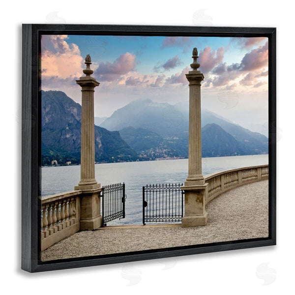 Stupell Industries Alan Blaustein | Mountain Lake Landscape Italian Column Architecture