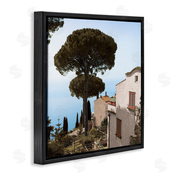 Stupell Industries Alan Blaustein | Traditional Mountainside European Villa Architecture Clear Blue Sky Wall Art