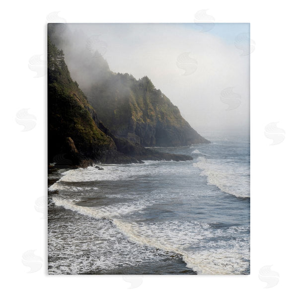 stupell industries Alan Majchrowicz | Cliffside Sea Waves Landscape Wall Art