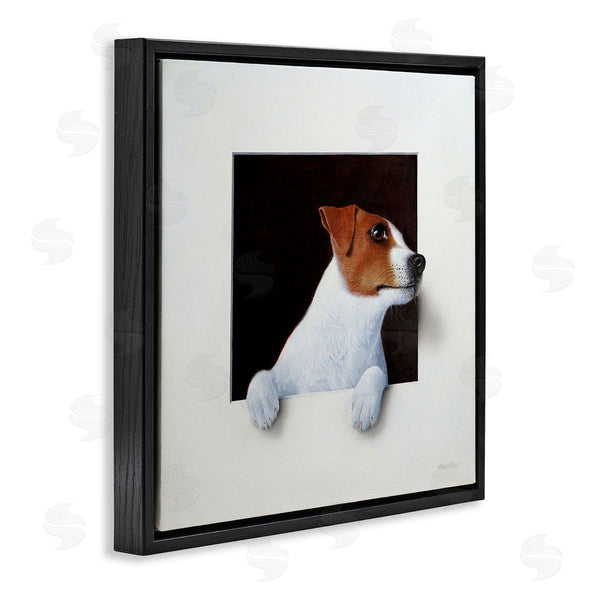 Stupell Industries Alan Weston | Jack Terrier Dog Peering Dreamlike Illusion Space Wall Art
