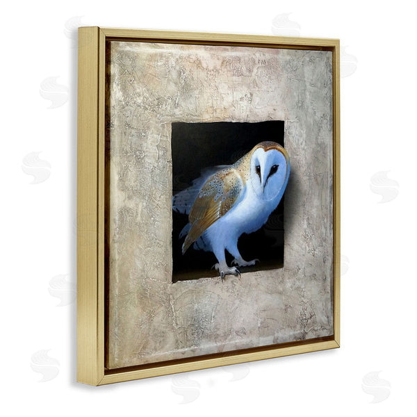 Stupell Industries Alan Weston | Mysterious Barn Owl Peering