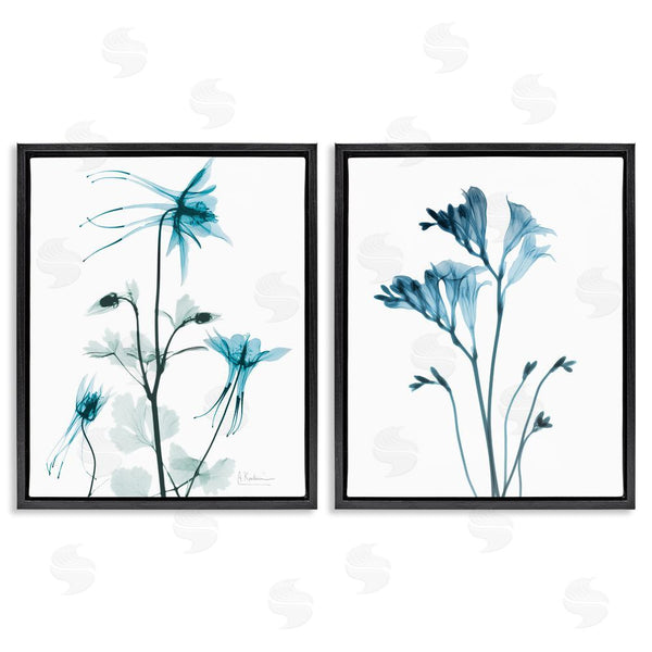 Stupell Industries Albert Koetsier | Beautiful Minimalist Blue Flower Plant Stem Wall Art