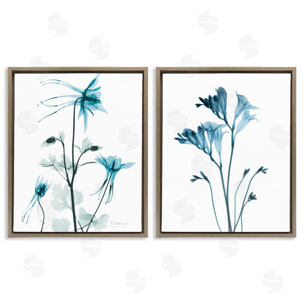 Stupell Industries Albert Koetsier | Beautiful Minimalist Blue Flower Plant Stem Wall Art
