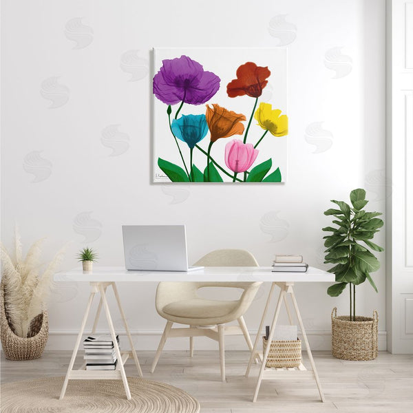 Stupell Industries Albert Koetsier | Bold Summer Blooming Florals Translucent Rainbow Flowers Wall Art