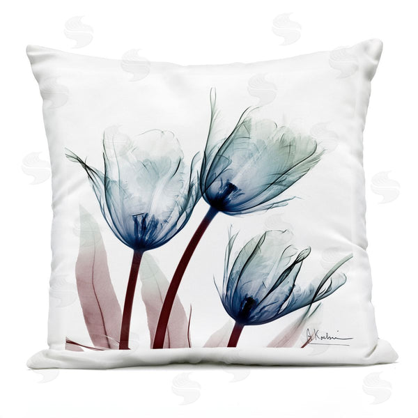 Stupell Industries Albert Koetsier | Contemporary Blue Tulip Trio Printed Throw Pillow