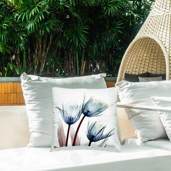 Stupell Industries Albert Koetsier | Contemporary Blue Tulip Trio Printed Throw Pillow