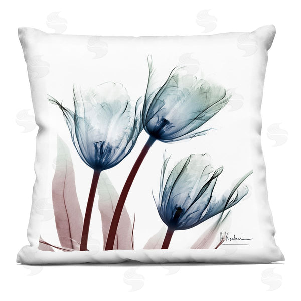 stupell industries Albert Koetsier | Contemporary Blue Tulip Trio Printed Throw Pillow