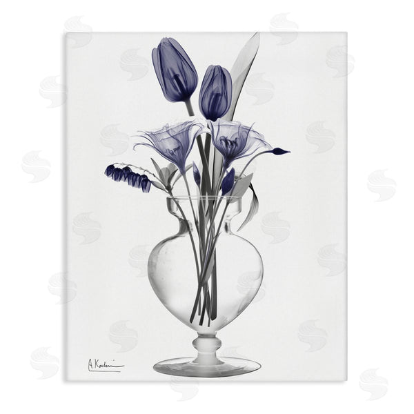 stupell industries Albert Koetsier | Contemporary Dusk Blue Flowers