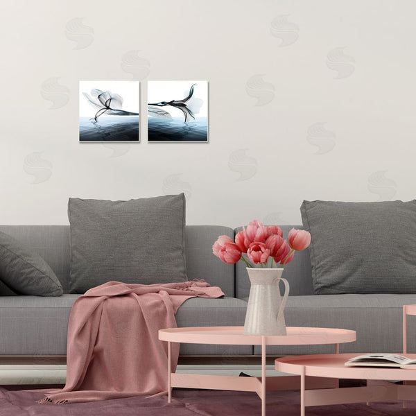 Stupell Industries Albert Koetsier | Contrast Black & Blue Blooms Wall Art