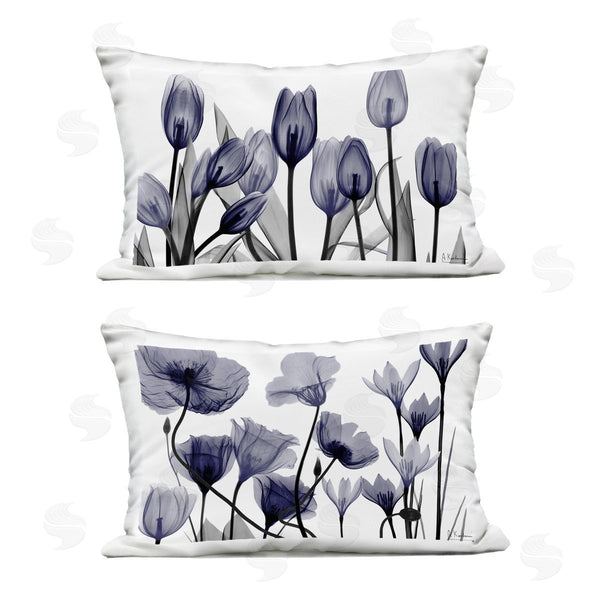 Stupell Industries Albert Koetsier | Dusk Delight Blue Flowers Printed Throw Pillow Set