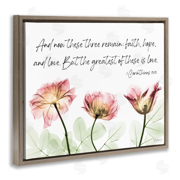 Stupell Industries Albert Koetsier | Faith Hope Love Floral Wall Art