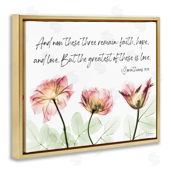 Stupell Industries Albert Koetsier | Faith Hope Love Floral Wall Art