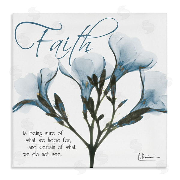stupell industries Albert Koetsier | Faith Phrase Flower Silhouette