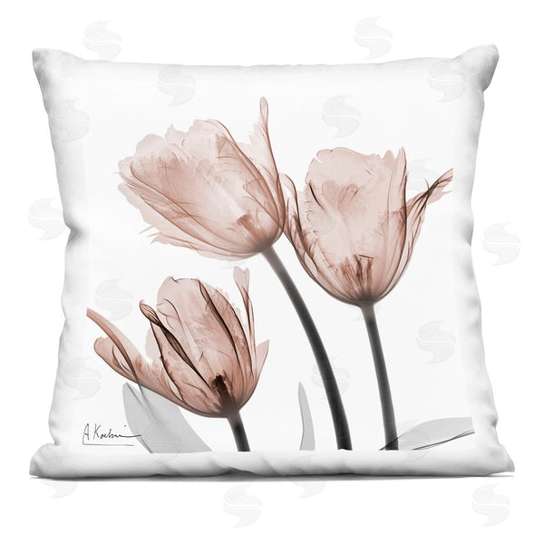 stupell industries Albert Koetsier | Mocha Tulips Trio Printed Throw Pillow