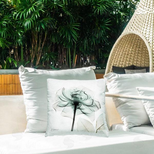 Stupell Industries Albert Koetsier | Muted Emerald Rose Printed Throw Pillow