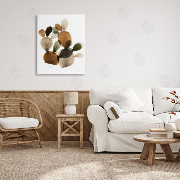 Stupell Industries Albert Koetsier | Prickly Pear Cactus Plants Layered Green Brown Succulents Wall Art