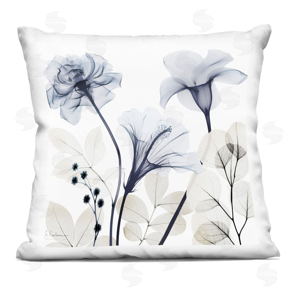 stupell industries Albert Koetsier | Serene Florals on White Printed Throw Pillow