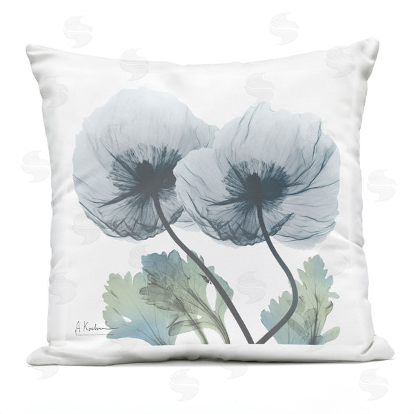 Stupell Industries Albert Koetsier | Simple Blue Poppy Duo Printed Throw Pillow