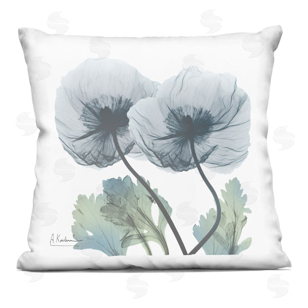 stupell industries Albert Koetsier | Simple Blue Poppy Duo Printed Throw Pillow