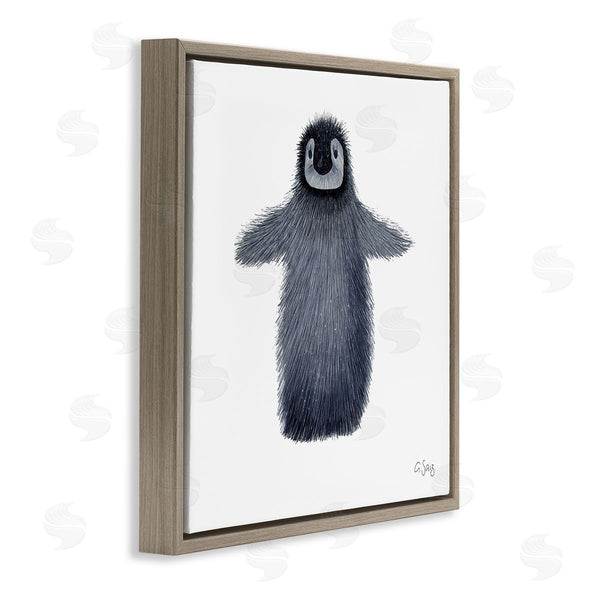 Stupell Industries Ale Saiz Studio | Adorable Baby Penguin Bird Arctic Animal Illustration Wall Art