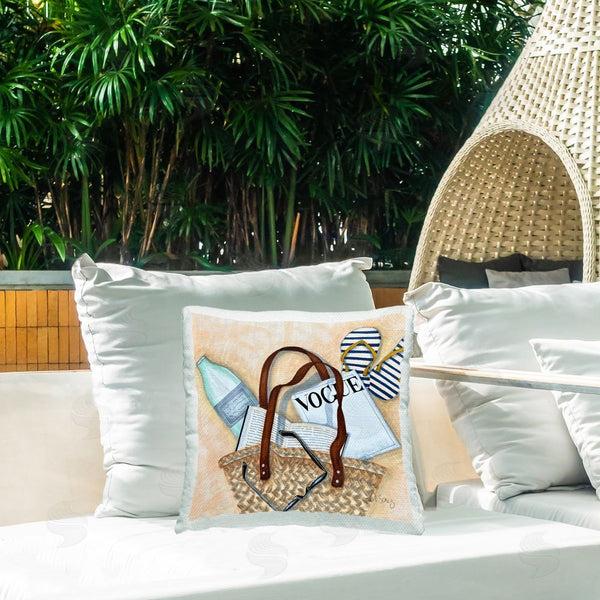 Stupell Industries Ale Saiz Studio | Beach Hangout Bag Printed Throw Pillow