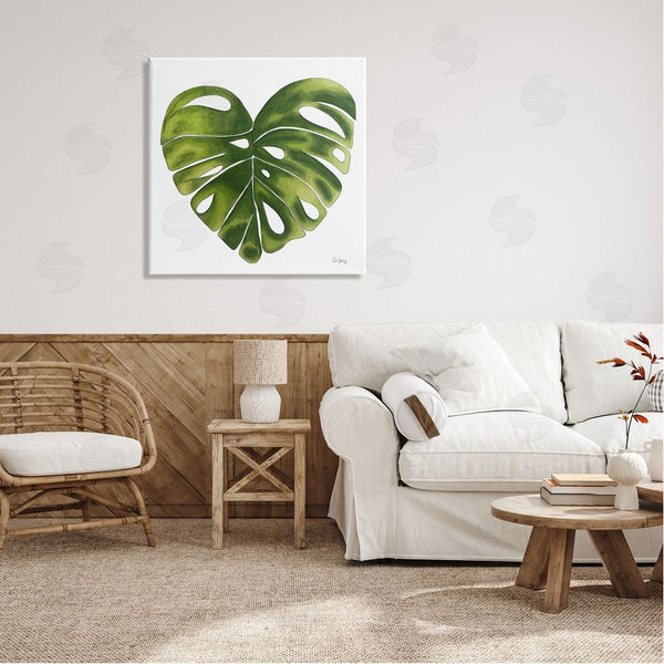 Stupell Industries Ale Saiz Studio | Chic Green Monstera House Plant Leaf Botanical Wall Art