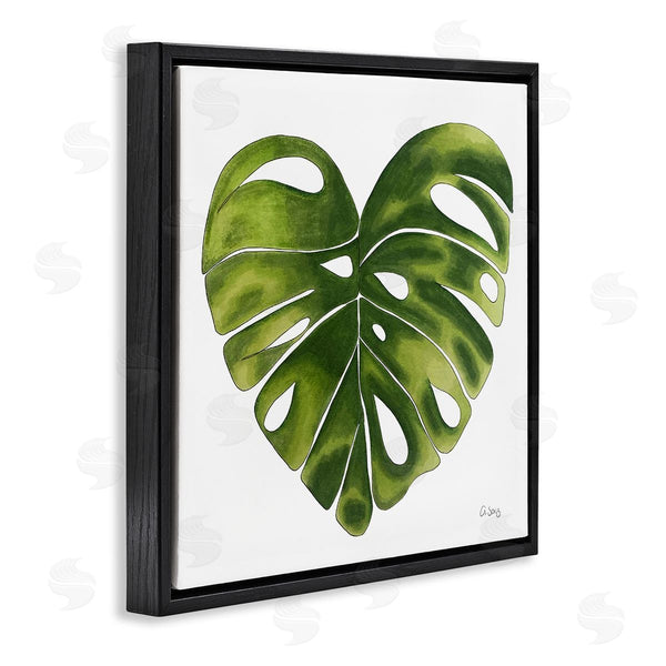Stupell Industries Ale Saiz Studio | Chic Green Monstera House Plant Leaf Botanical Wall Art